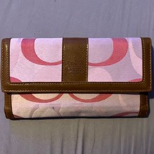Coach Pink/Tan Wallet